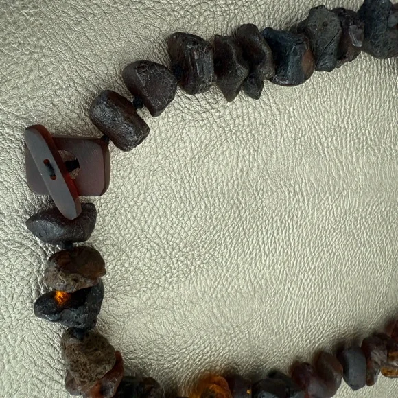 Unpolished Amber Necklace - Picture 3 of 8